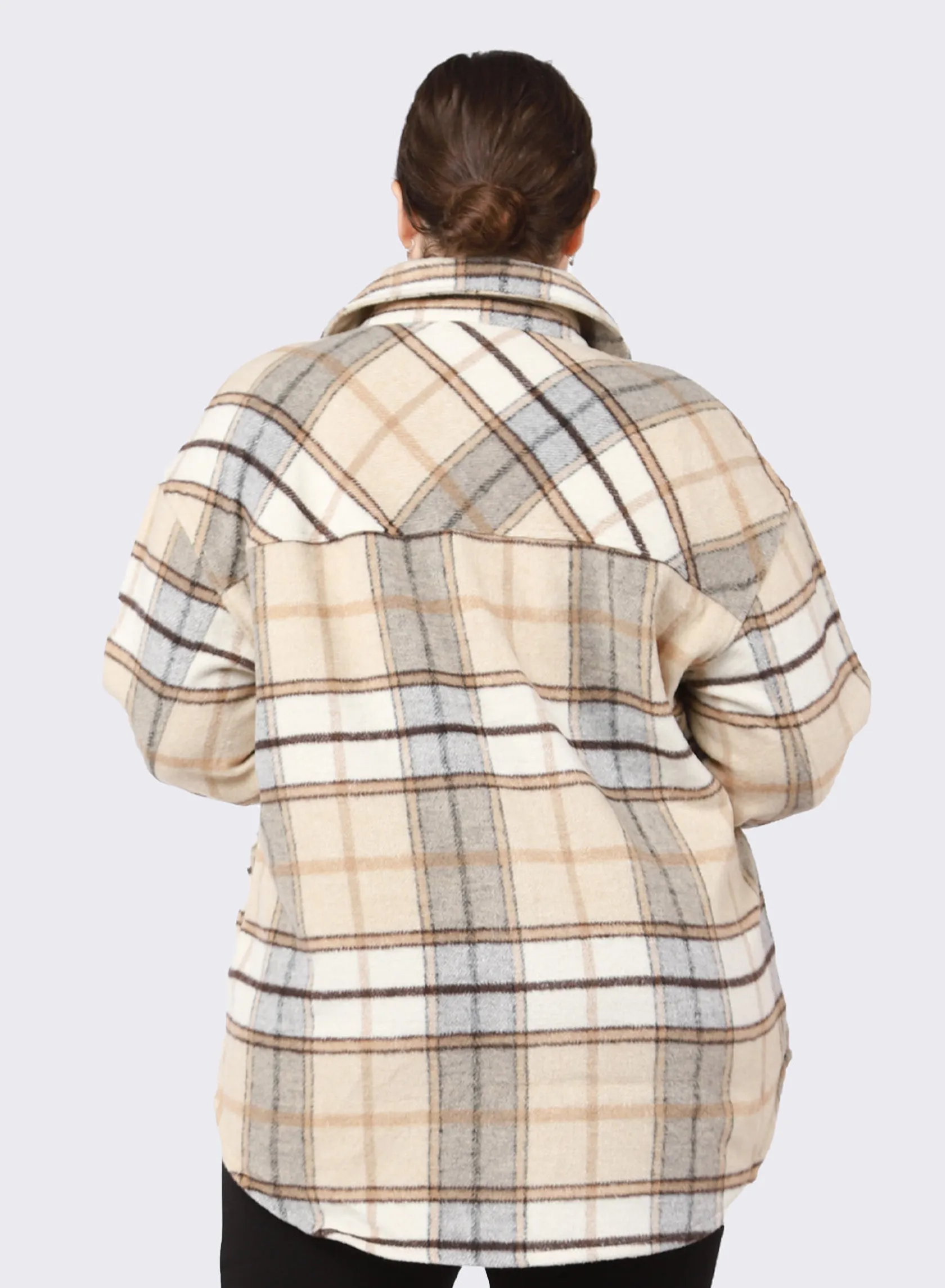 Plus: Cozy Plaid Overshirt