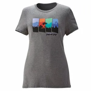 Polaris  Gray Frost OEM Womens Gray Frost RZR 4-Scene Terrain Short Sleeve Tee