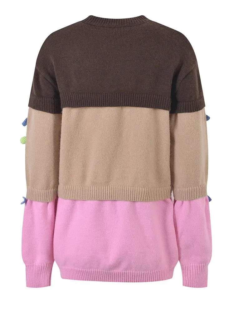 Pre Order:  Fruity Tricolor Knit Sweater