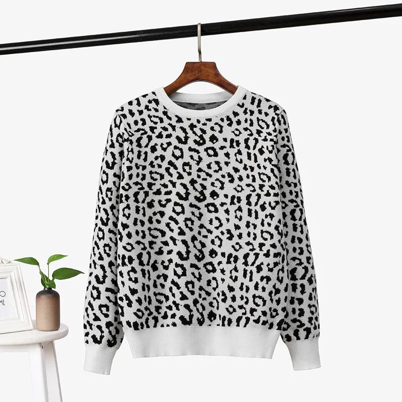 Pre Order:  Leopard Jacquard Pullover