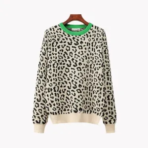 Pre Order:  Leopard Jacquard Pullover