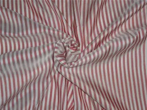 Pure silk HABOTAI stripes red x ivory color 80 gms b2#106[1]