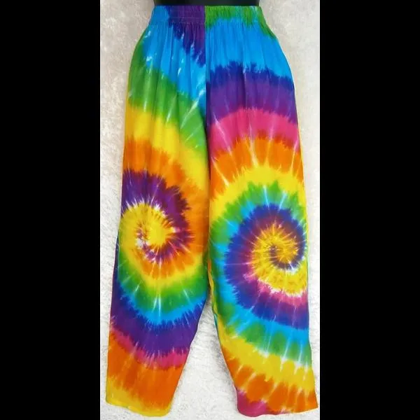 Rainbow Spiral Tie-Dye Pants