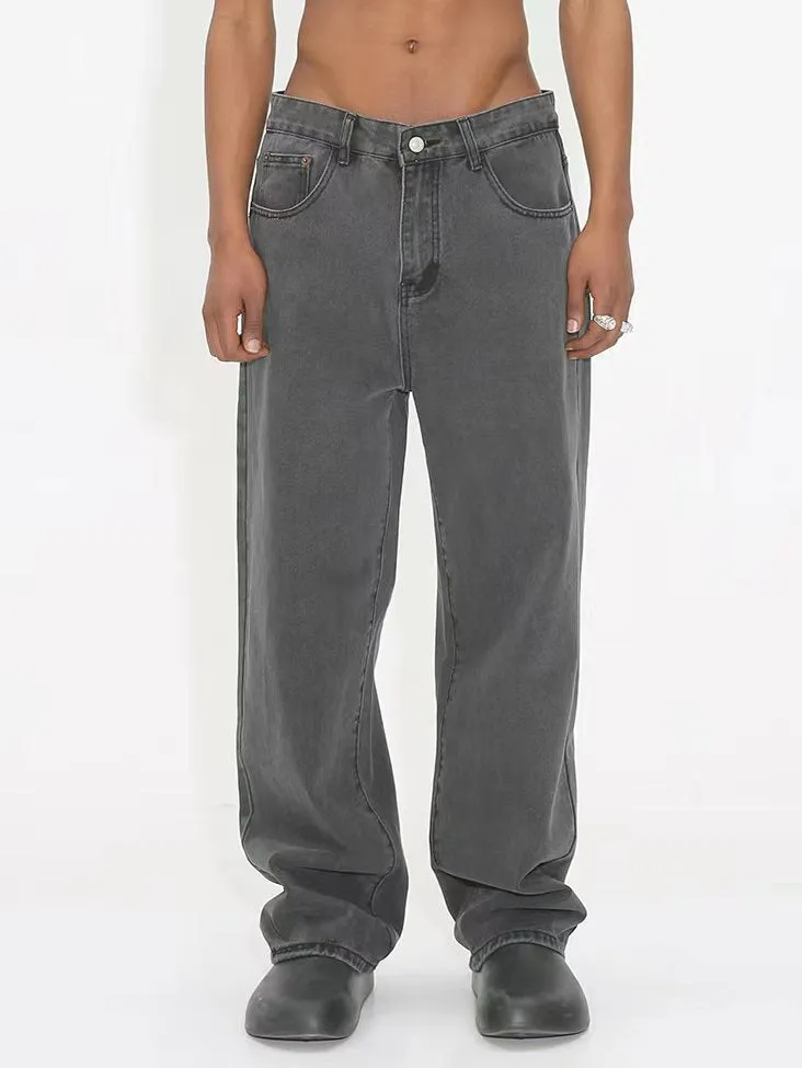 Retro Men's Loose And Comfortable Denim Trousers