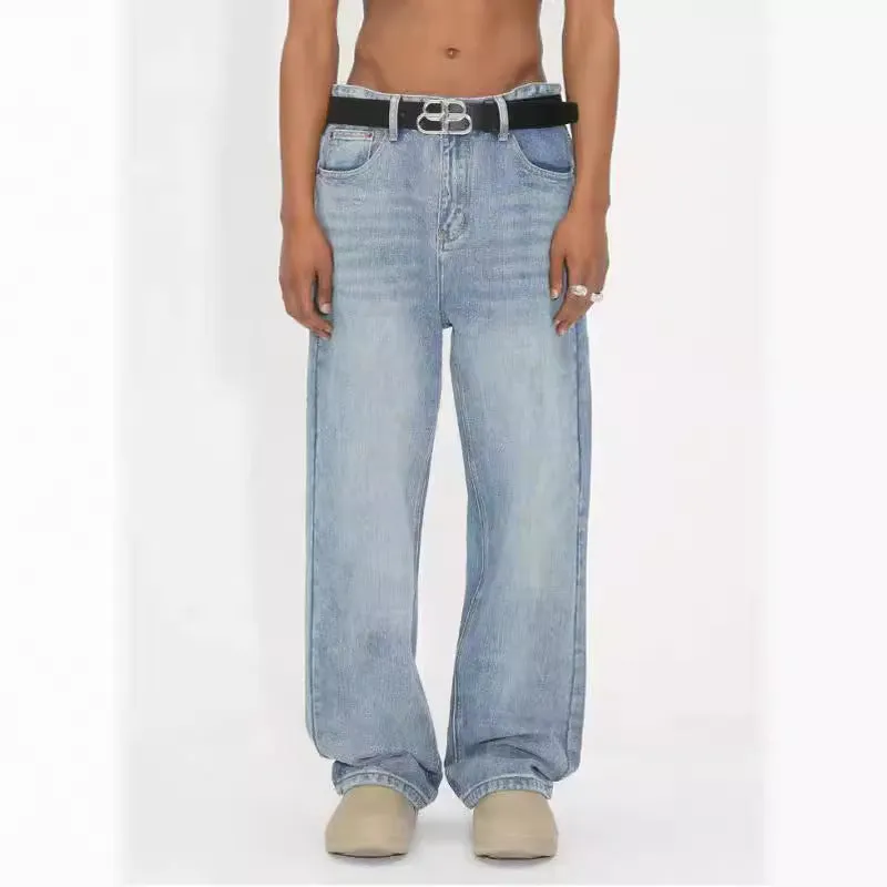 Retro Men's Loose And Comfortable Denim Trousers