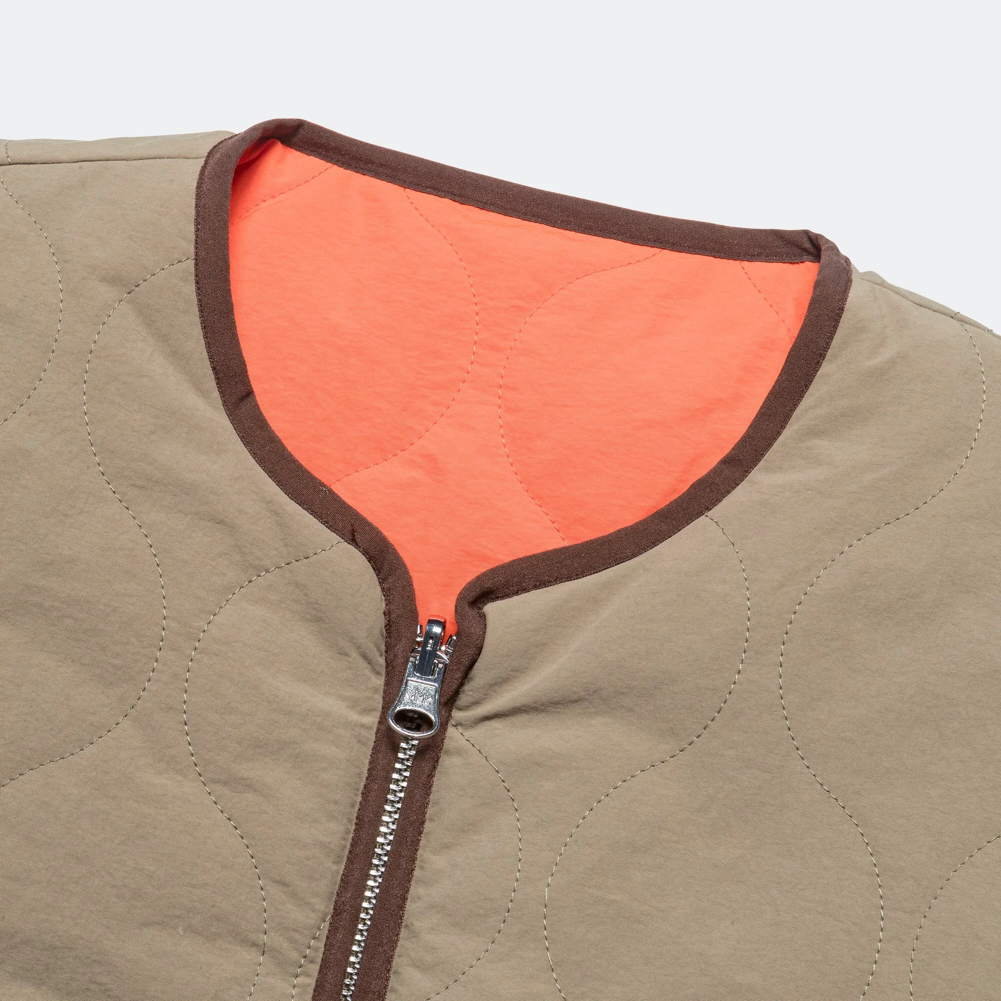 Reversible Liner Jacket - Olive/Orange