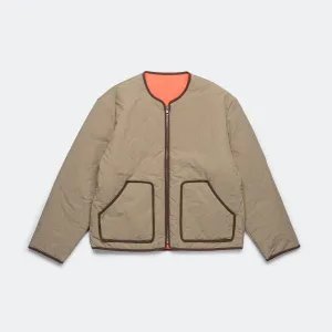 Reversible Liner Jacket - Olive/Orange