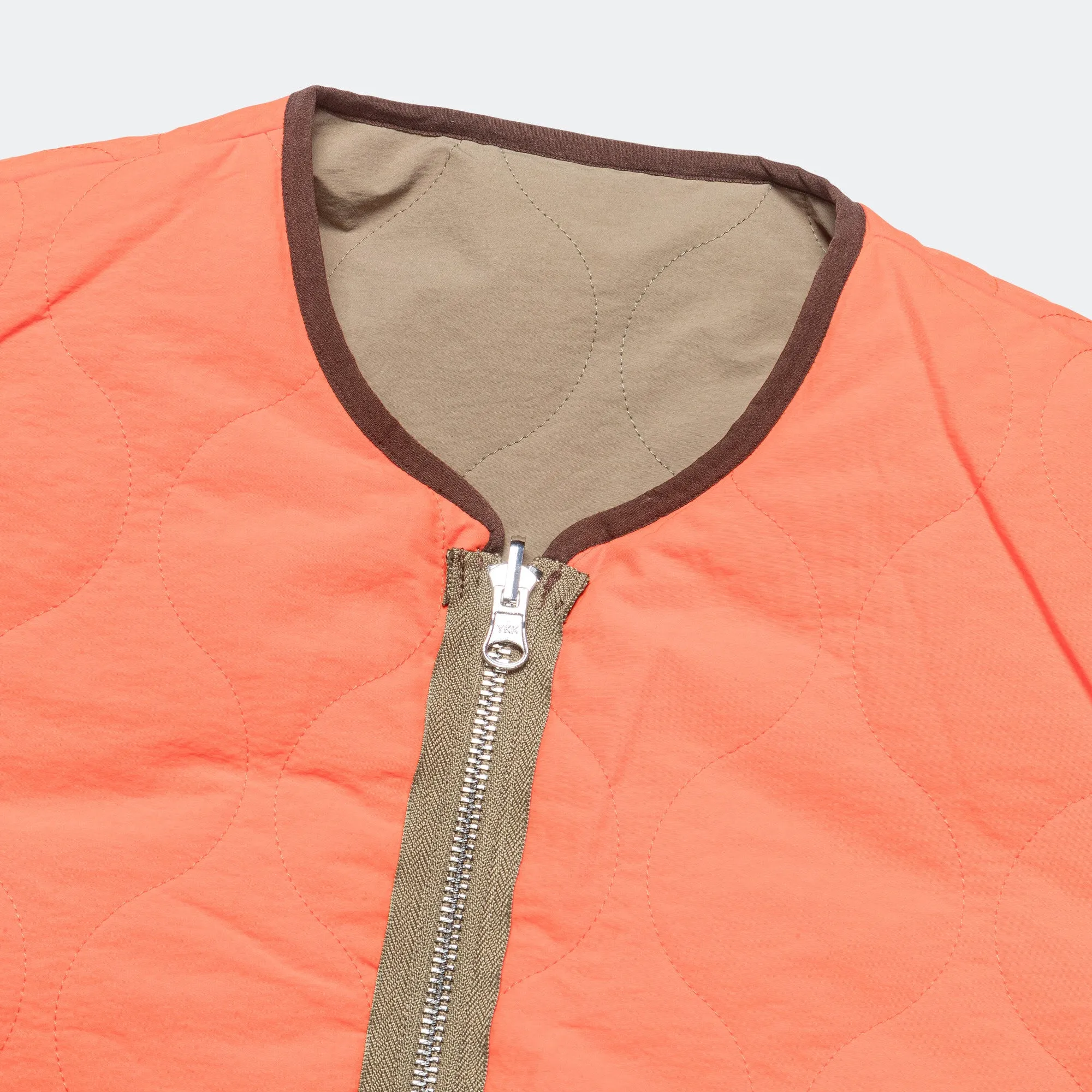 Reversible Liner Jacket - Olive/Orange