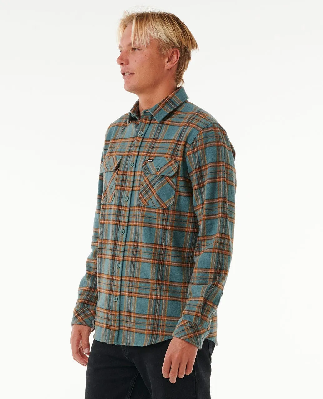 Rip Curl Griffin Flannel L/S Shirt-Bluestone