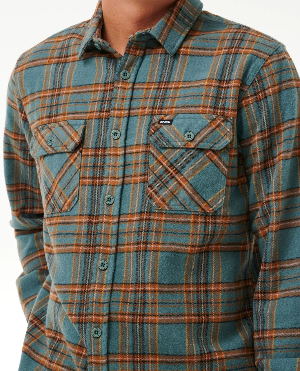 Rip Curl Griffin Flannel L/S Shirt-Bluestone