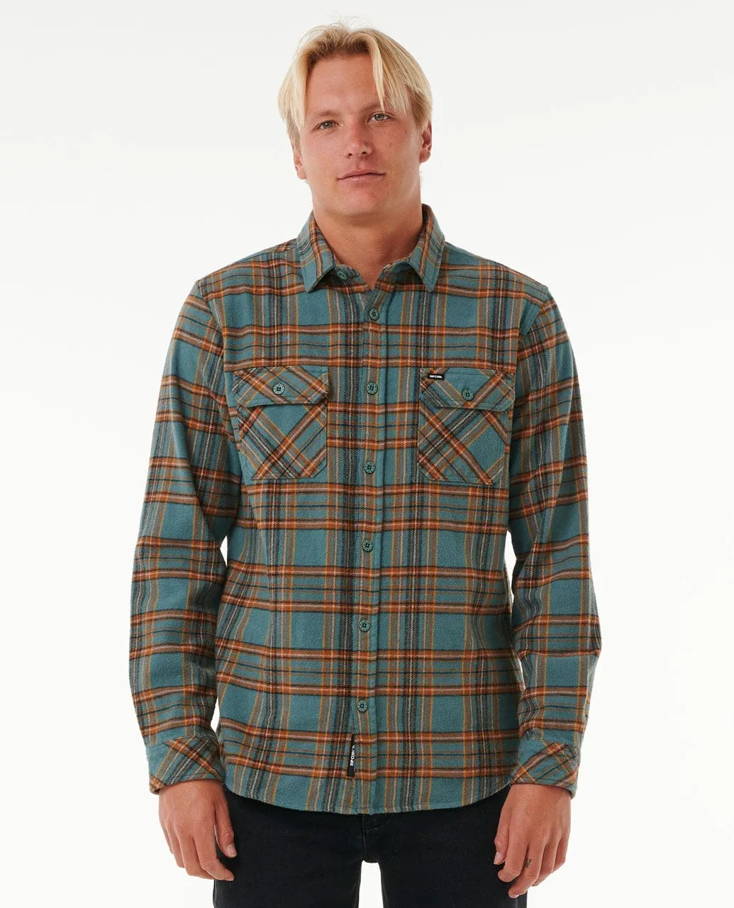 Rip Curl Griffin Flannel L/S Shirt-Bluestone