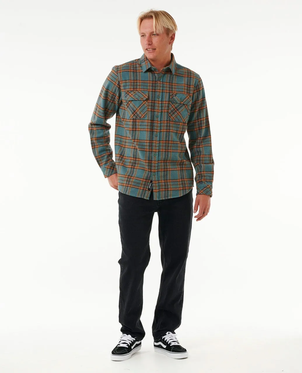 Rip Curl Griffin Flannel L/S Shirt-Bluestone