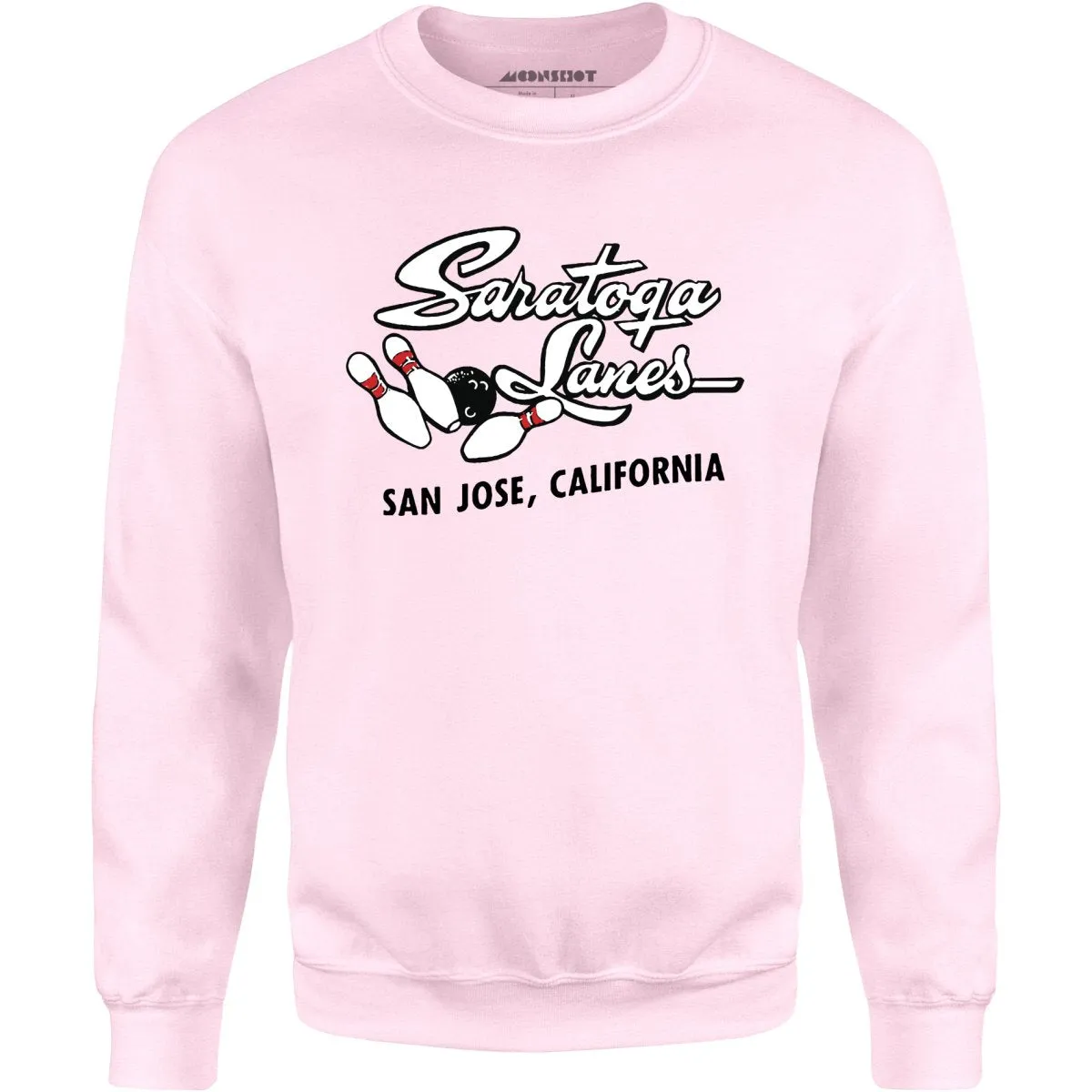 Saratoga Lanes - San Jose, CA - Vintage Bowling Alley - Unisex Sweatshirt