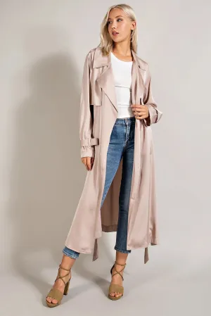 Satin Trench Coat