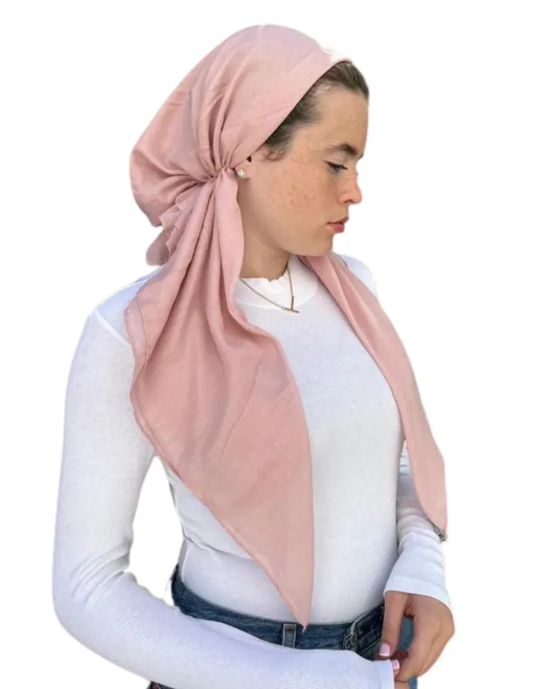 Scarf Bar Classic Pink Pre-Tied Bandanna with Full Grip