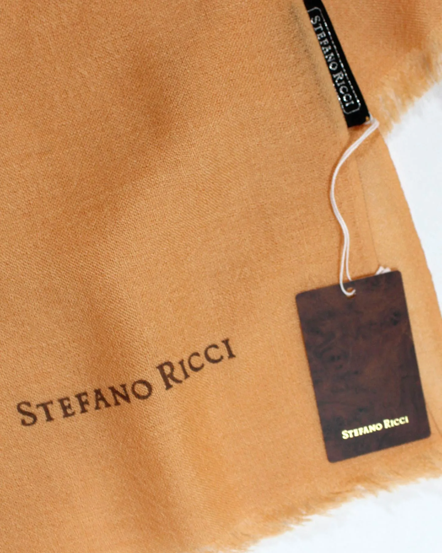 Stefano Ricci Scarf Peach Orange - Luxury Cashmere Silk Shawl SALE