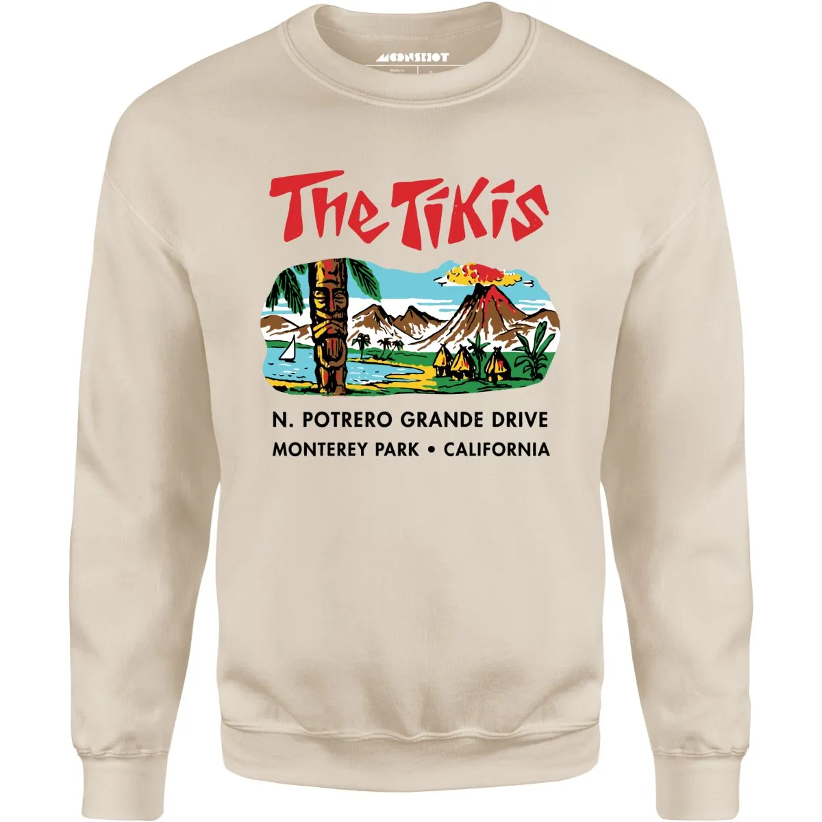 The Tikis - Monterey Park CA - Vintage Tiki Bar - Unisex Sweatshirt