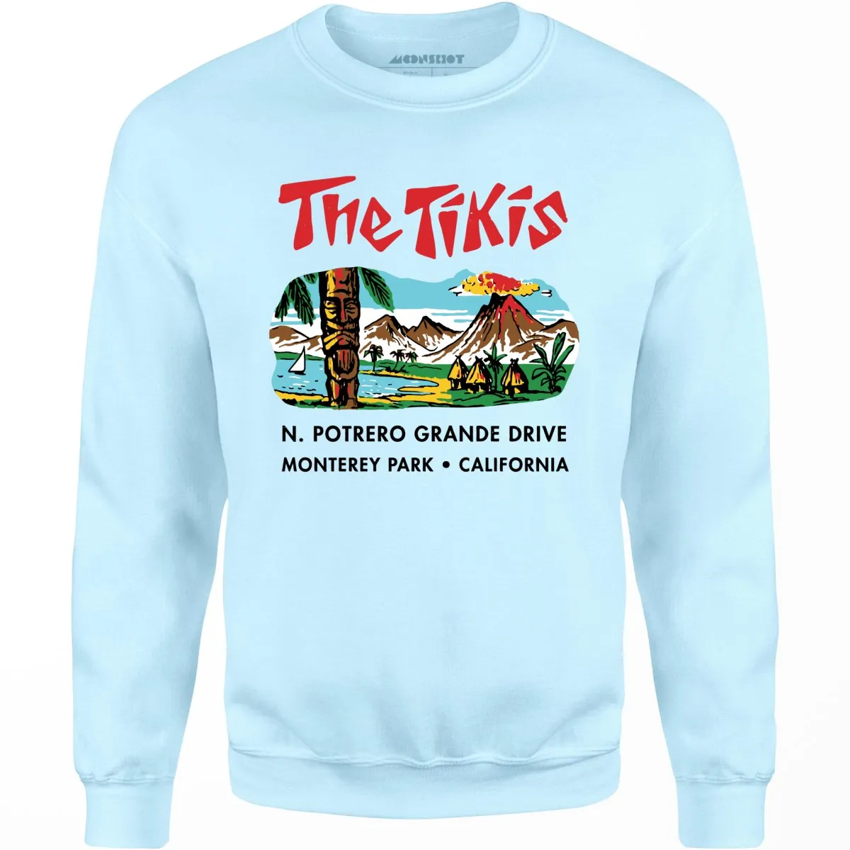 The Tikis - Monterey Park CA - Vintage Tiki Bar - Unisex Sweatshirt