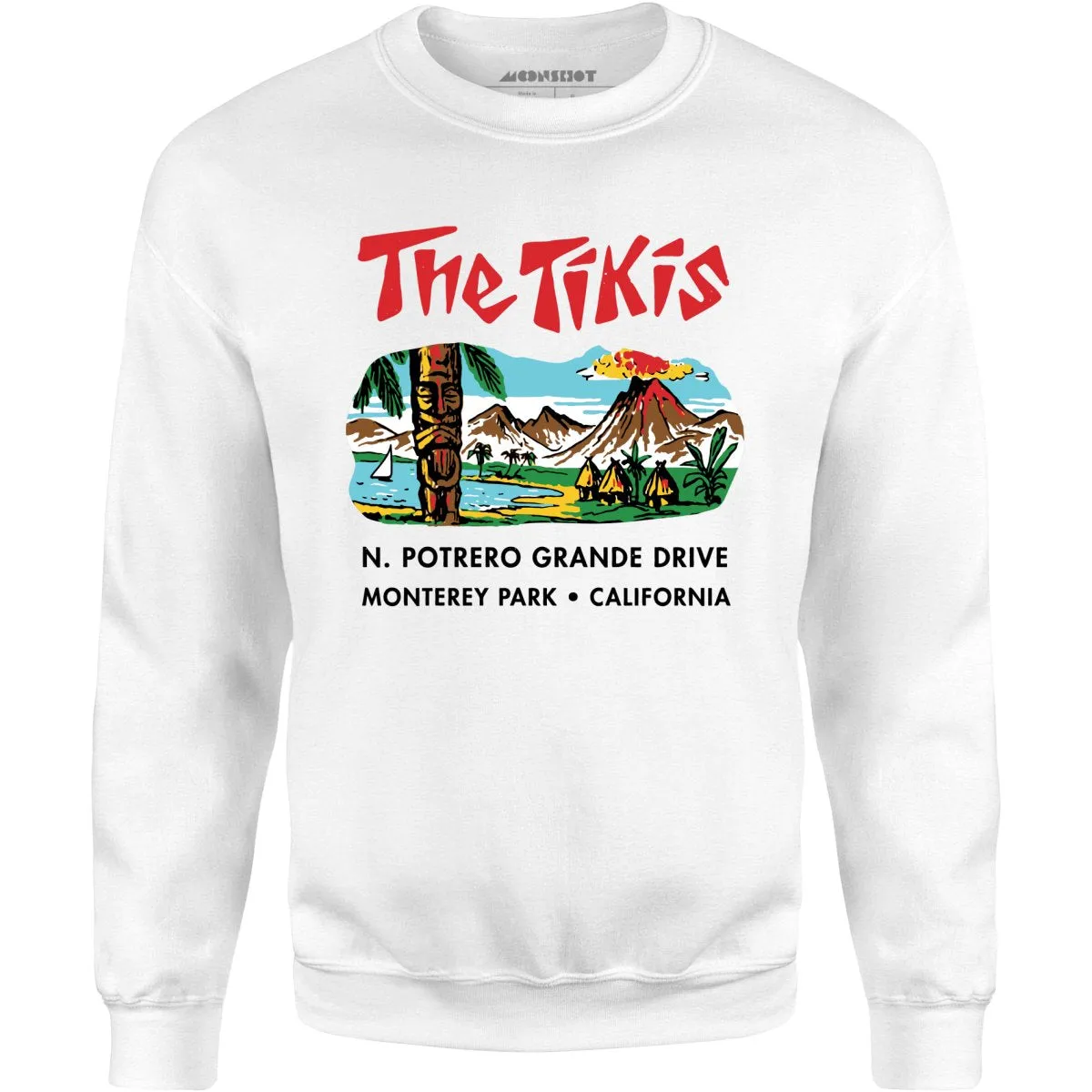 The Tikis - Monterey Park CA - Vintage Tiki Bar - Unisex Sweatshirt