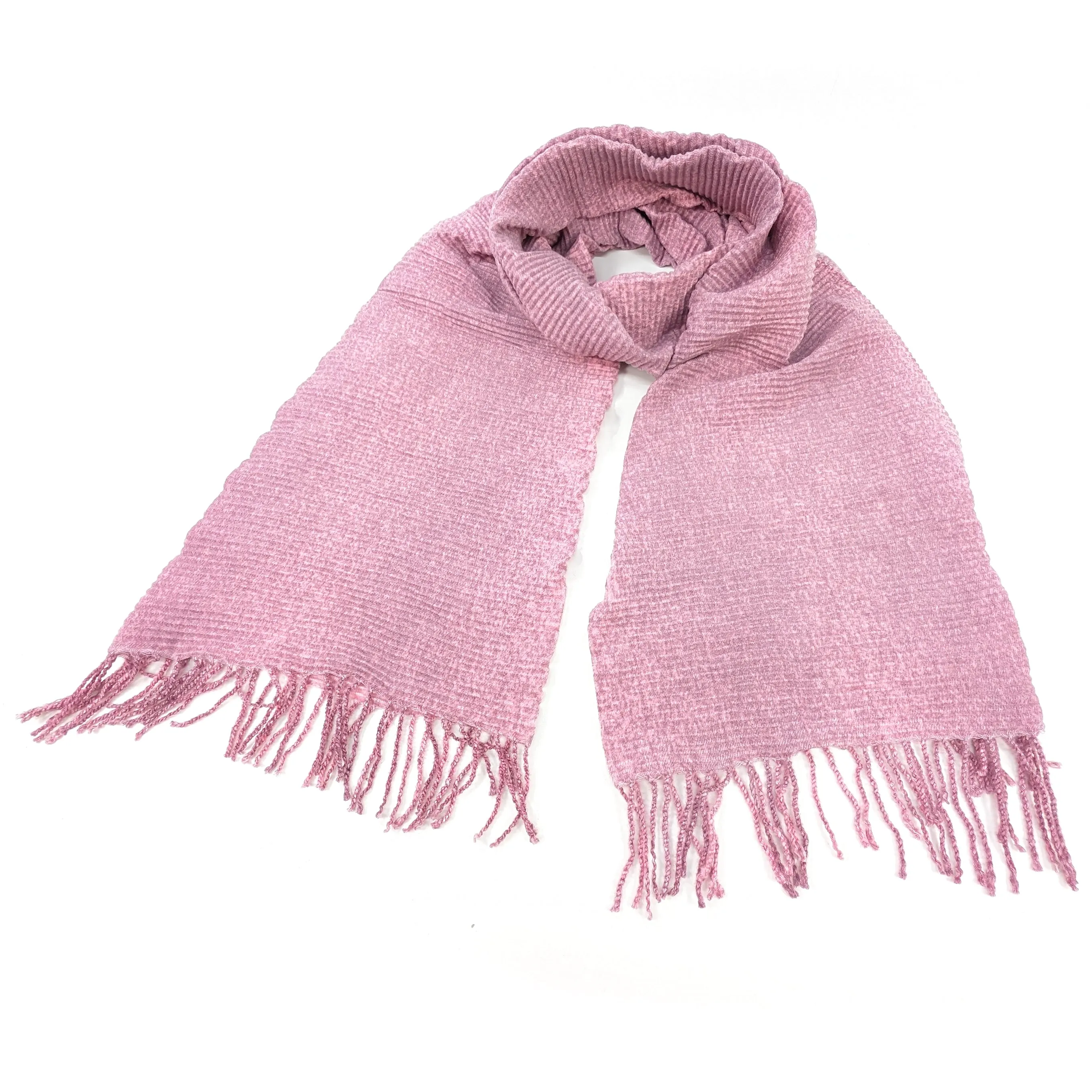 Ticha - Crinkle Pastel Scarf (65x180cm) - Dusky Pink