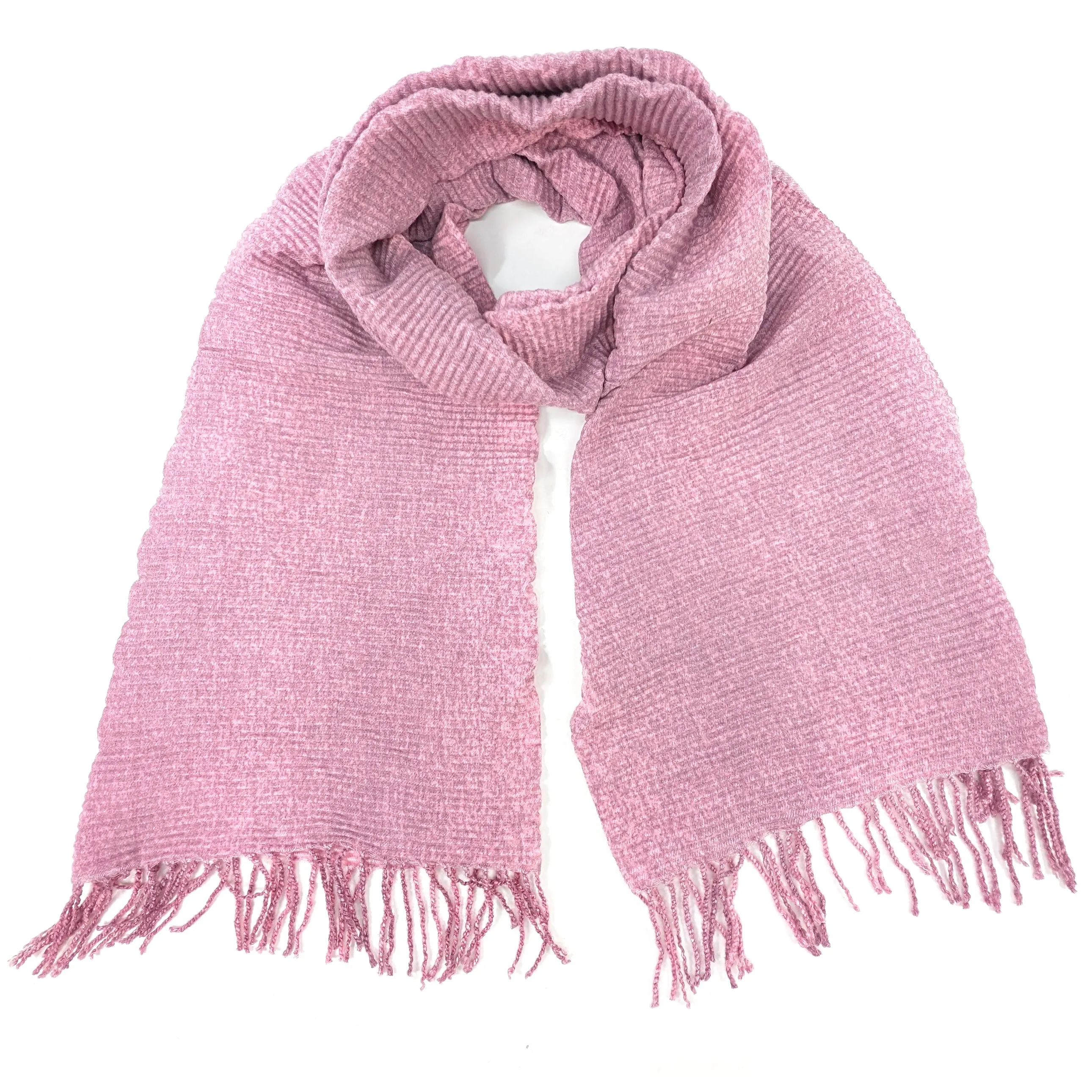 Ticha - Crinkle Pastel Scarf (65x180cm) - Dusky Pink