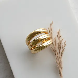 Triple Spiral Ring