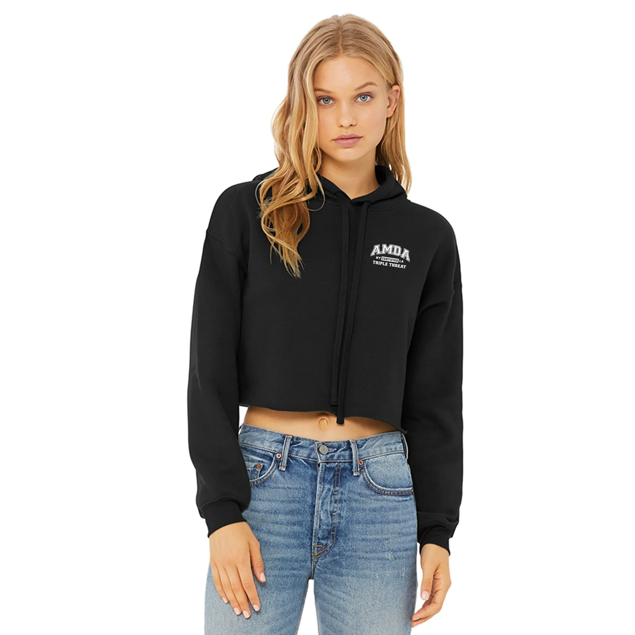 Triple Threat Cropped Hoodie