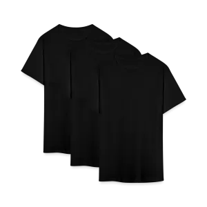 Ultra Soft Slim Fit Tee 3-Pack: Black