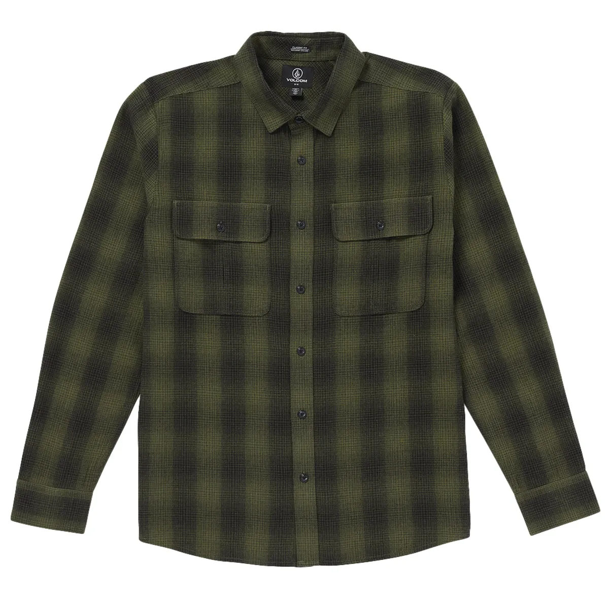 Volcom Shadowstone Long Sleeve Button-Up Flannel Shirt