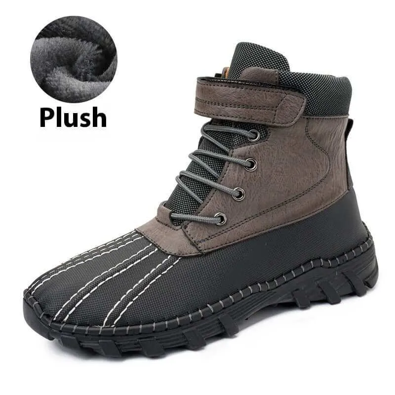 Winter Fleece Lace-up Snow Boots For Men & Women Waterproof And Anti-slip Outdoor Work Boot