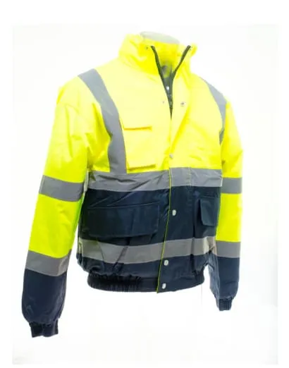 Yoko Hi Vis 2 Tone Bomber Jacket Waterproof -HVP218